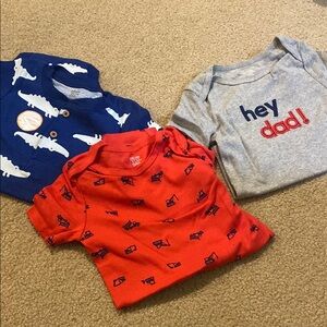 Red and Blue Baby Onesie Set